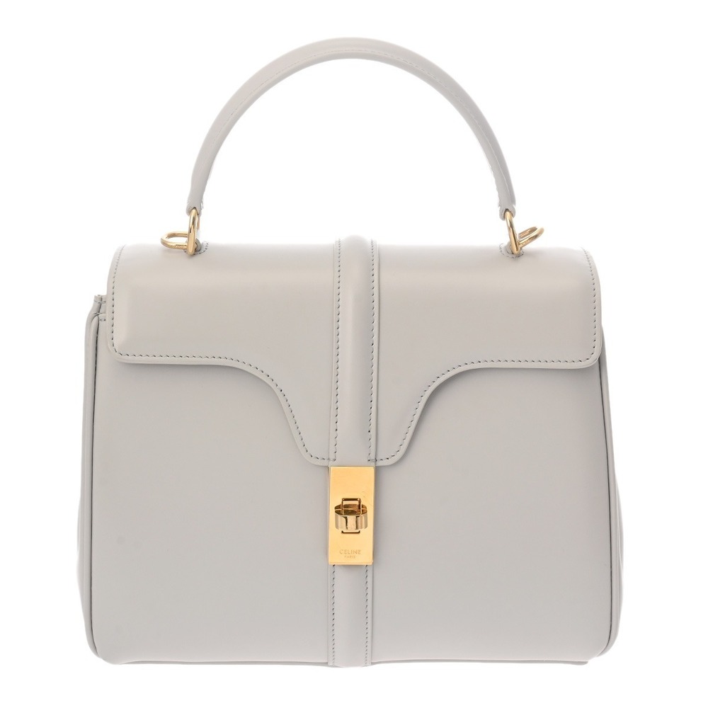 Celine Seize Bag Gray Satined Calfskin Handbag